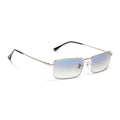 Malana | Blue & Clear Rectangle Sunglasses | Silver Frame - MG7740