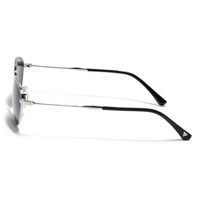 Malana | Black Oval Sunglasses | Silver Frame - MG7626