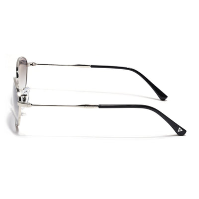 Malana | Blue & Clear Oval Sunglasses | Silver Frame - MG7627