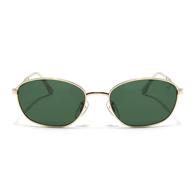 Malana | Green Oval Sunglasses | Golden Frame - MG7628