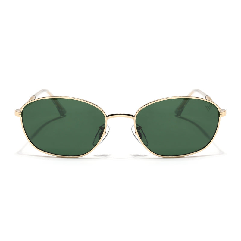 Malana | Green Oval Sunglasses | Golden Frame - MG7628
