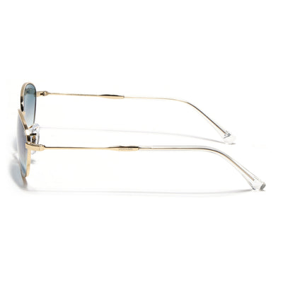 Malana | Grey & Clear Oval Sunglasses | Golden Frame - MG7629