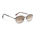 Malana |  Brown & Clear Oval Sunglasses | Brown Frame - MG7630