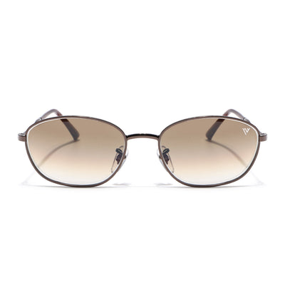 Malana |  Brown & Clear Oval Sunglasses | Brown Frame - MG7630