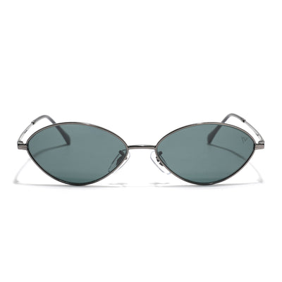 Malana | Black Oval Sunglasses | Grey Frame - MG7744