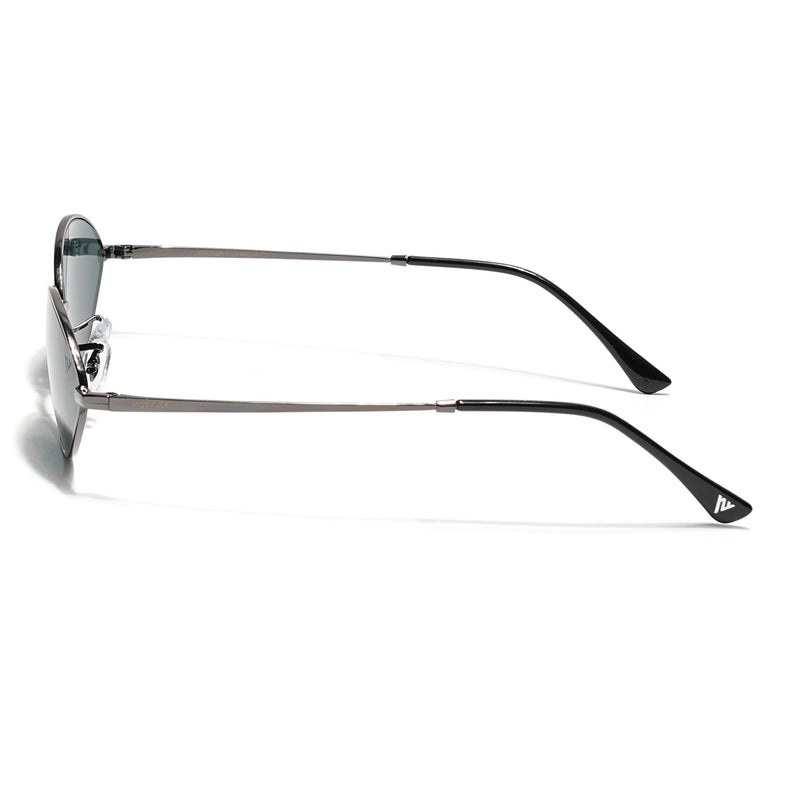 Malana | Black Oval Sunglasses | Grey Frame - MG7744