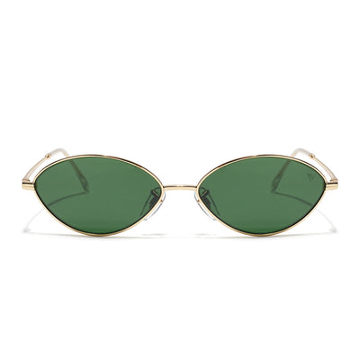 Malana | Green Oval Sunglasses | Golden Frame - MG7748