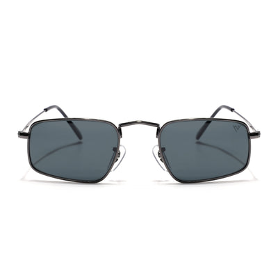 Malana | Black Rectangle Sunglasses | Grey Frame - MG7553