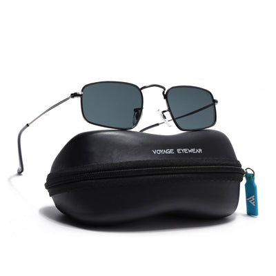Malana | Black Rectangle Sunglasses | Grey Frame - MG7553