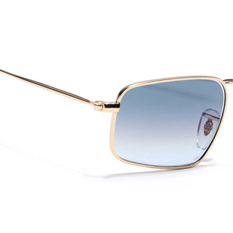 Malana | Grey & Clear Rectangle Sunglasses | Golden Frame - MG7556