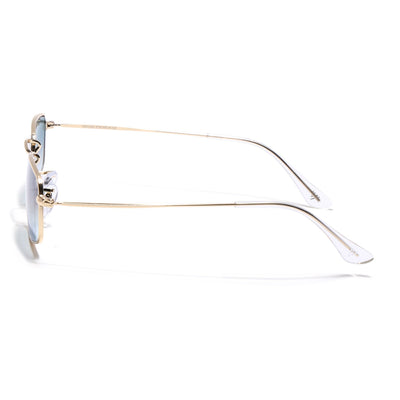 Malana | Grey & Clear Rectangle Sunglasses | Golden Frame - MG7556