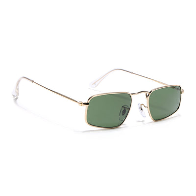 Malana | Olive Rectangle Sunglasses | Golden Frame - MG7557