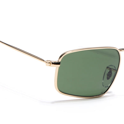 Malana | Olive Rectangle Sunglasses | Golden Frame - MG7557