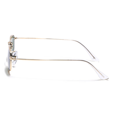 Malana | Olive Rectangle Sunglasses | Golden Frame - MG7557