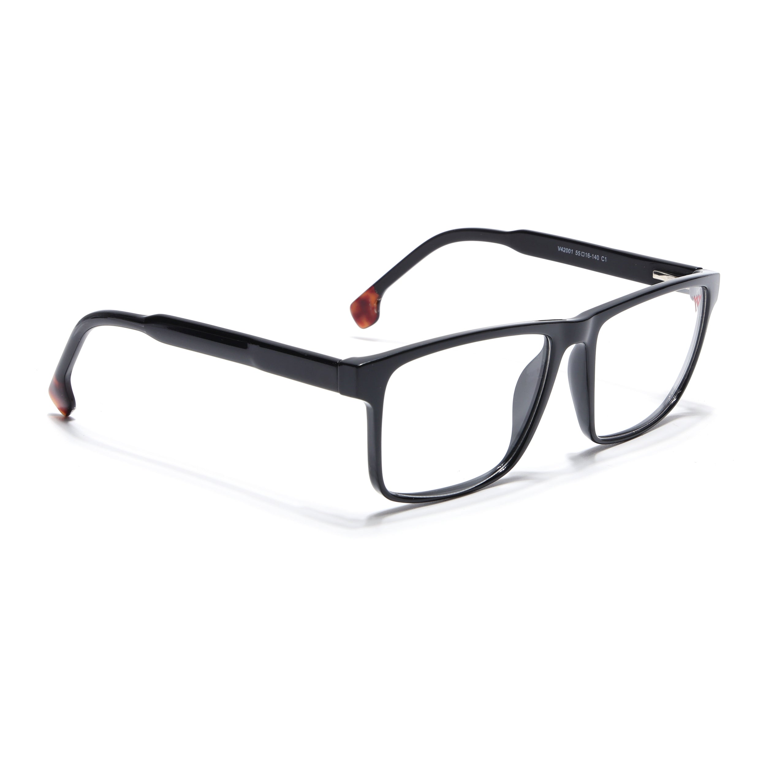 Voyage Shine Black Square Eyeglasses for Men & Women (V42001MG4765-C1)