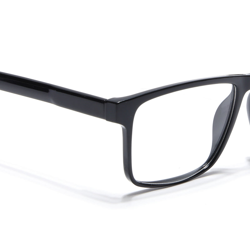 Voyage Shine Black Square Eyeglasses for Men & Women (V42001MG4765-C1)