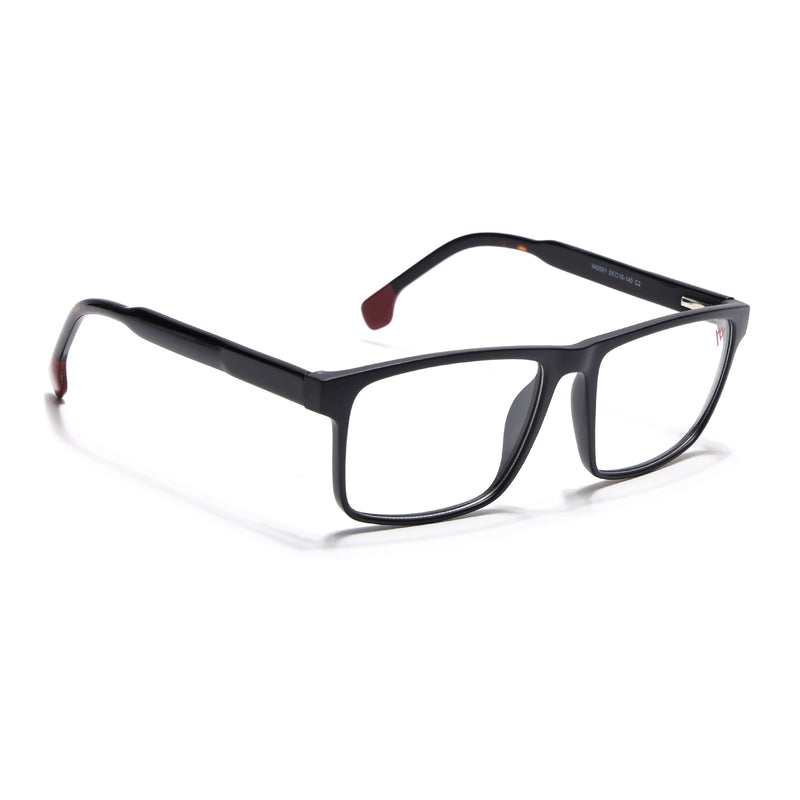 Voyage Matt Black Square Eyeglasses for Men & Women (V42001MG4766-C2)