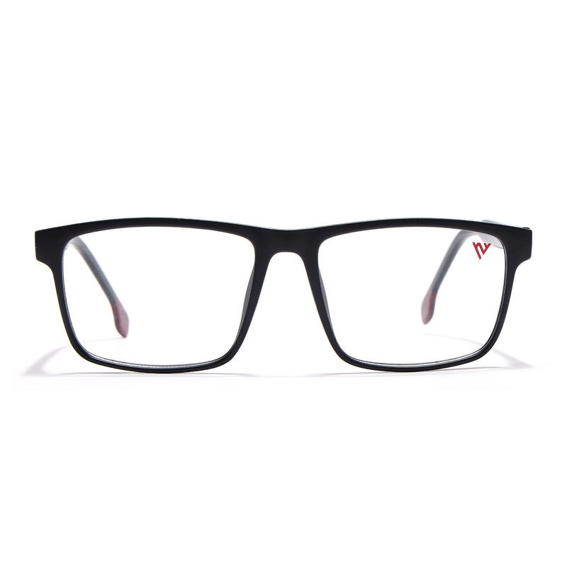 Voyage Matt Black Square Eyeglasses for Men & Women (V42001MG4766-C2)