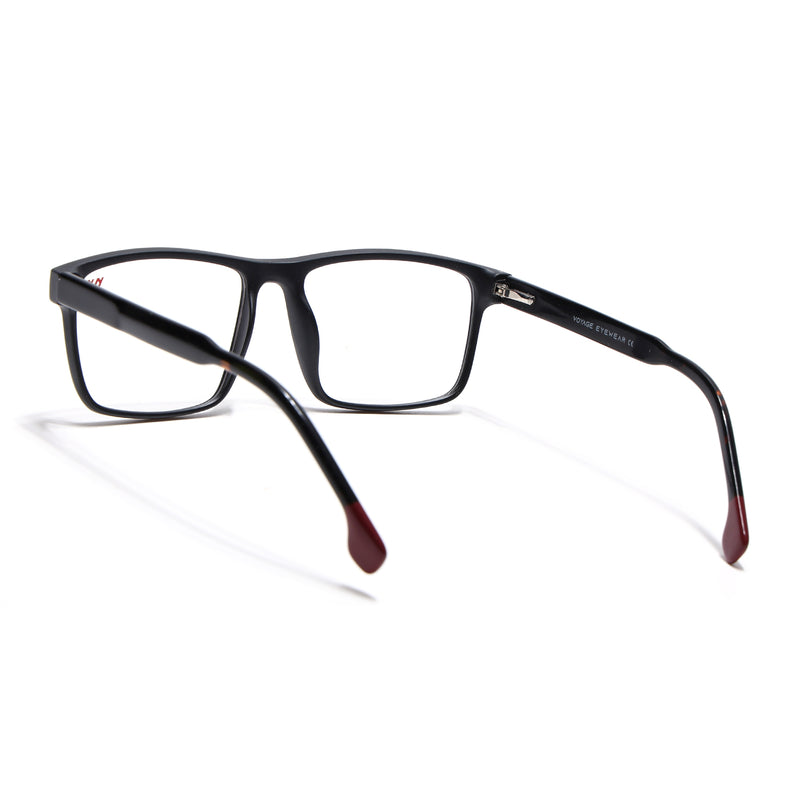 Voyage Matt Black Square Eyeglasses for Men & Women (V42001MG4766-C2)
