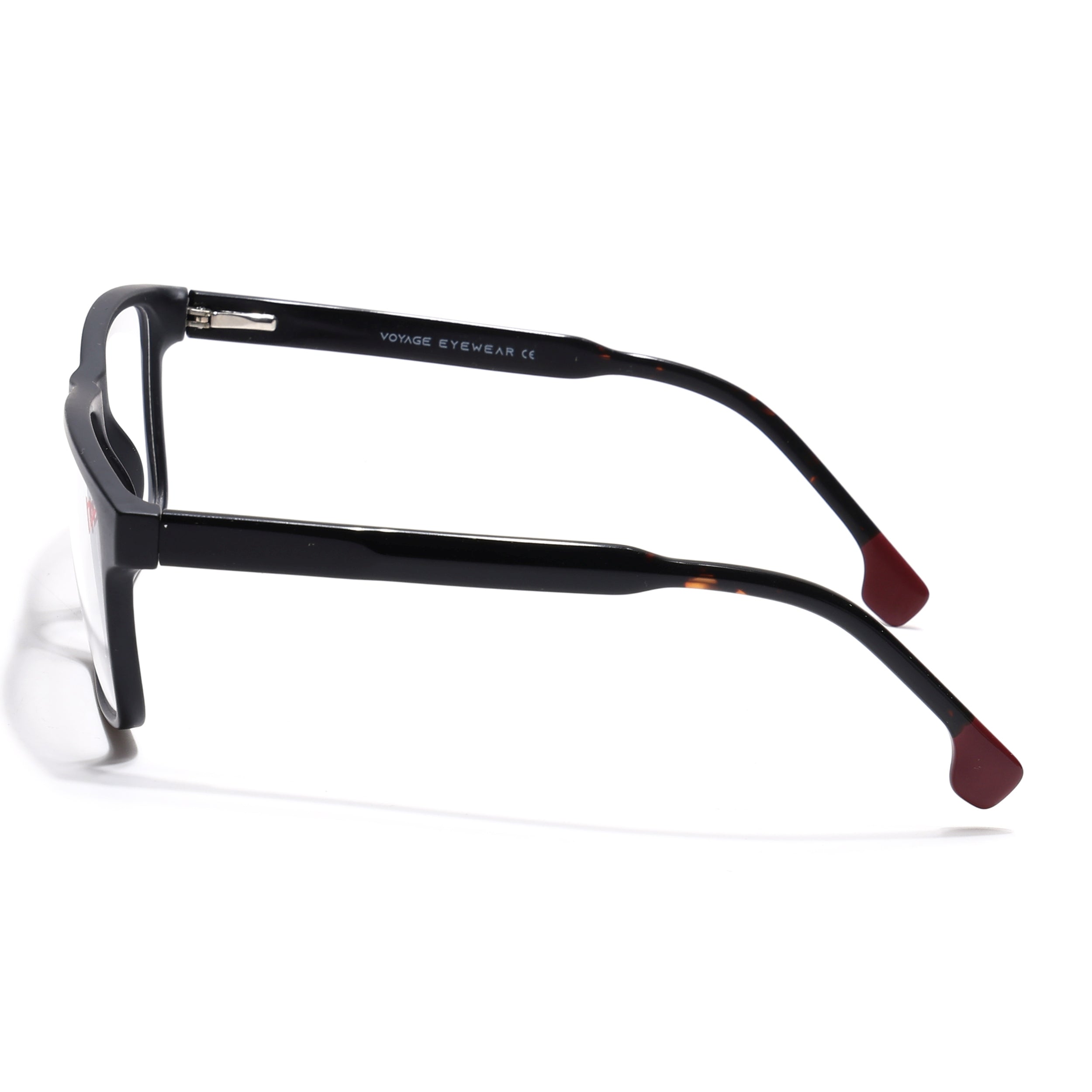 Voyage Matt Black Square Eyeglasses for Men & Women (V42001MG4766-C2)