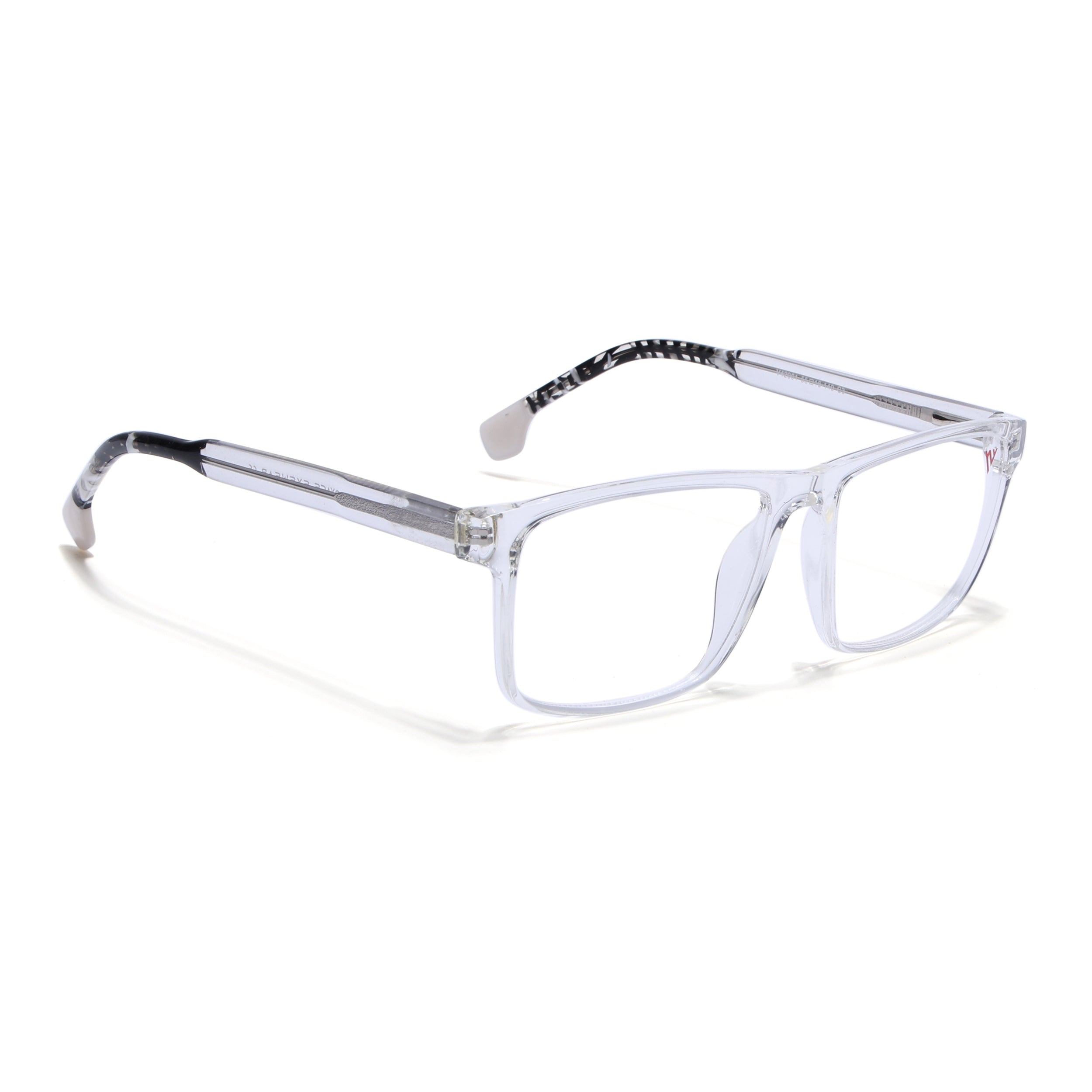 Voyage Transparent & Black Square Eyeglasses for Men & Women (V42001MG4767-C3)