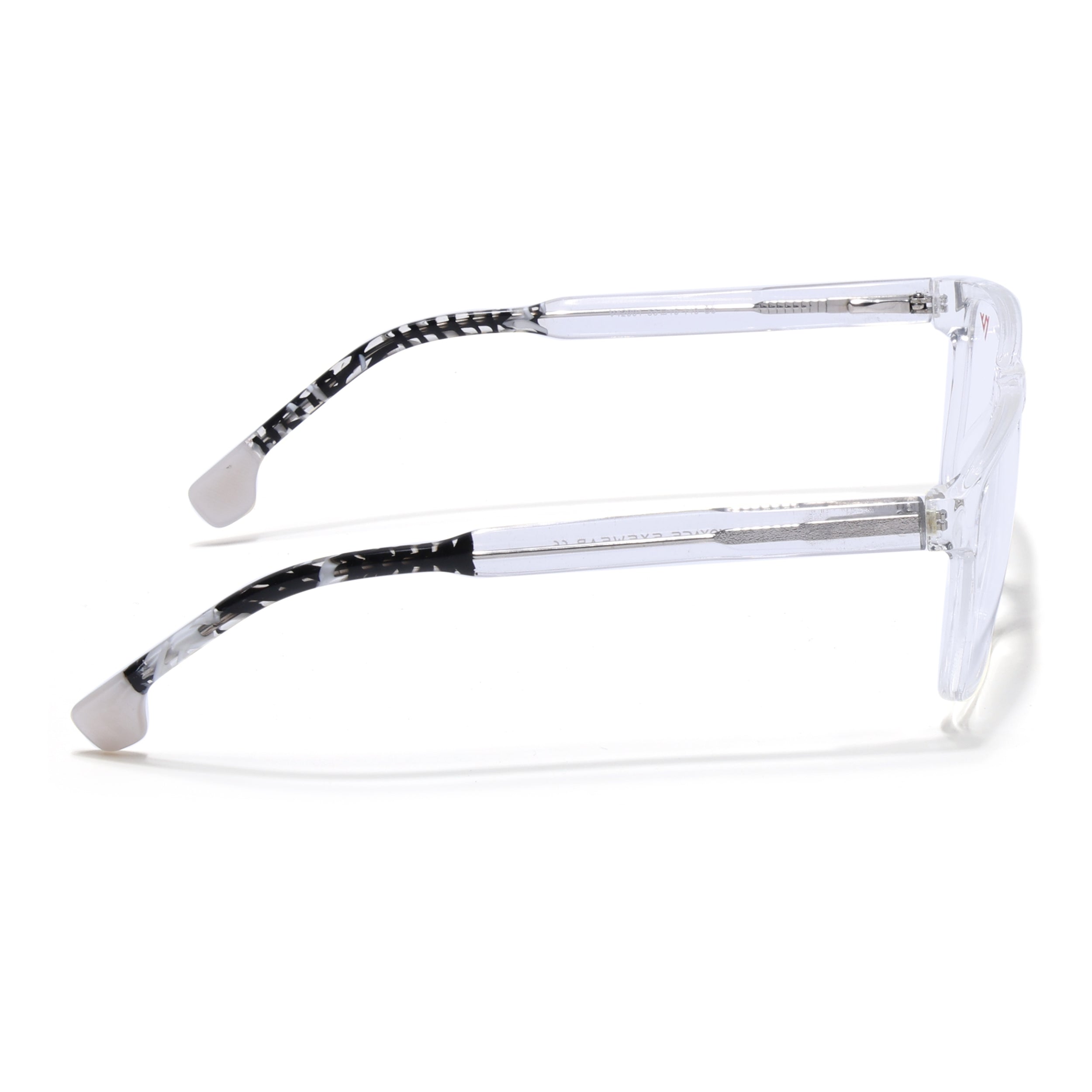 Voyage Transparent & Black Square Eyeglasses for Men & Women (V42001MG4767-C3)