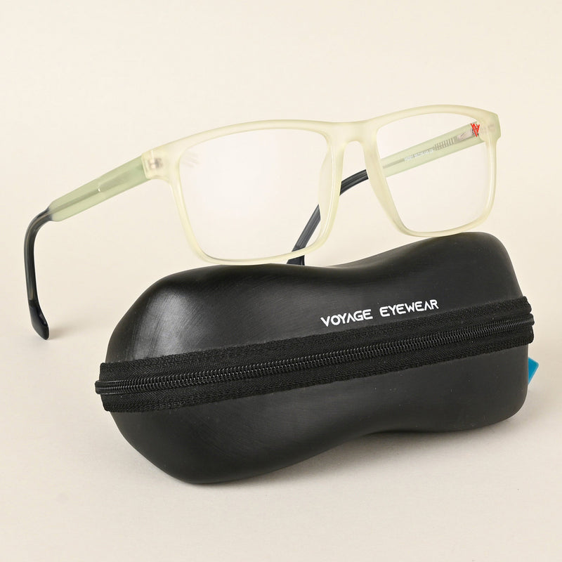 Voyage Transparent Yellow Square Eyeglasses for Men & Women (V42001MG4768-C4)