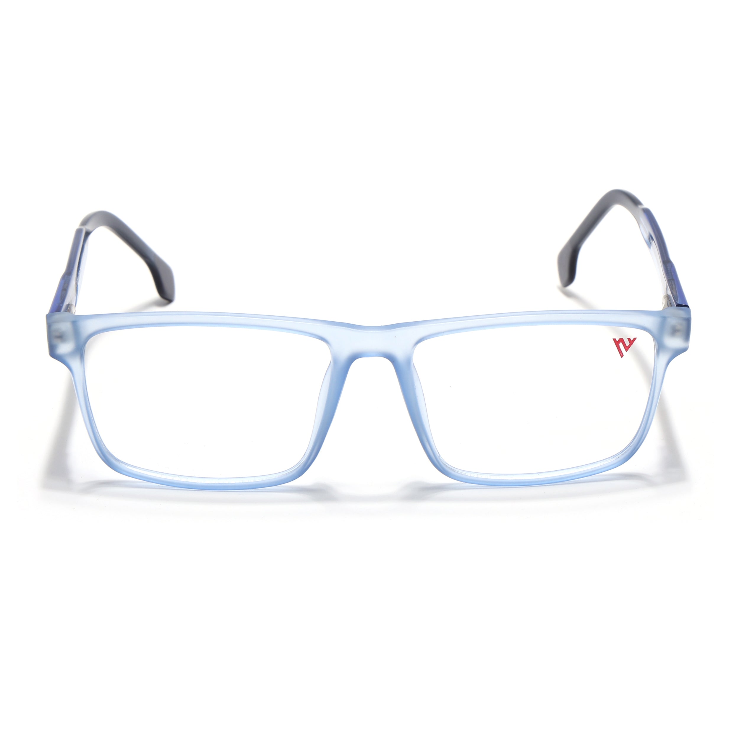 Voyage Transparent Blue Square Eyeglasses for Men & Women (V42001MG4769-C5)