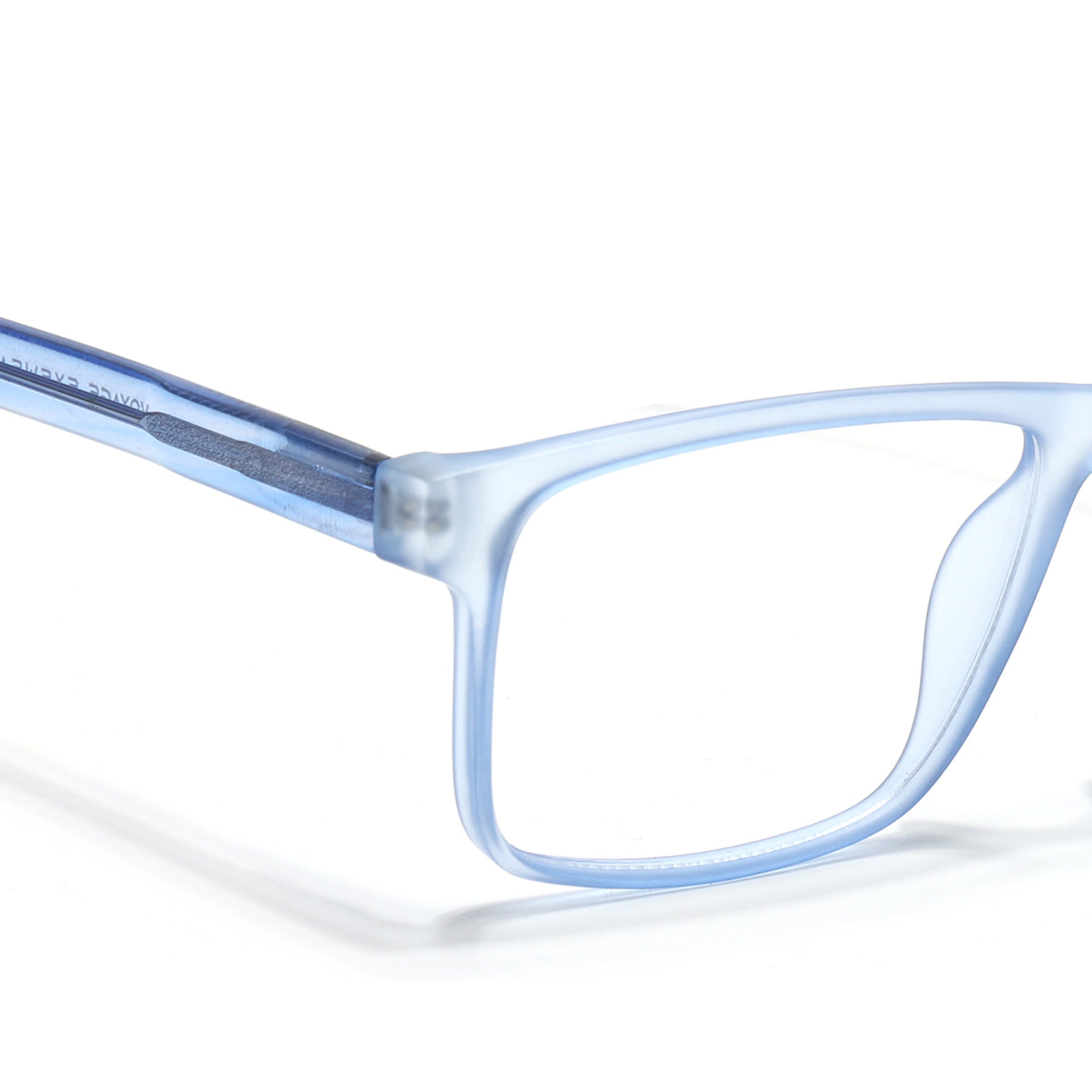 Voyage Transparent Blue Square Eyeglasses for Men & Women (V42001MG4769-C5)