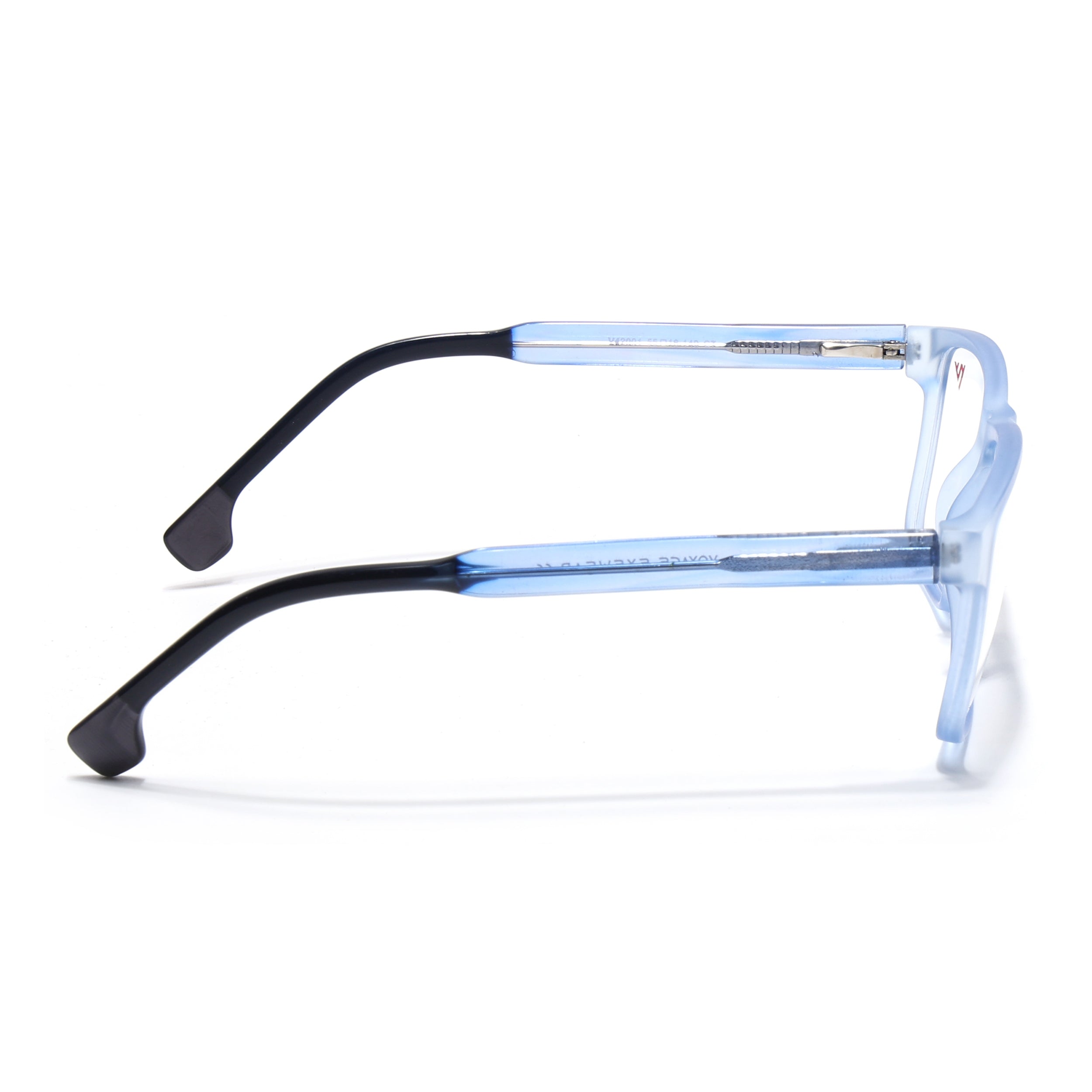 Voyage Transparent Blue Square Eyeglasses for Men & Women (V42001MG4769-C5)