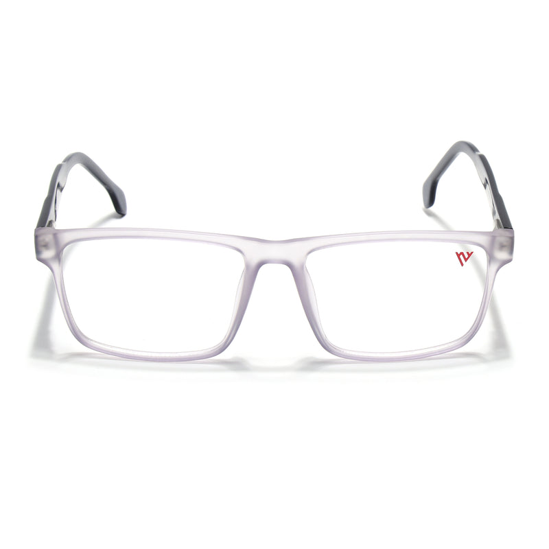 Voyage Transparent Purple Square Eyeglasses for Men & Women (V42001MG4770-C6)