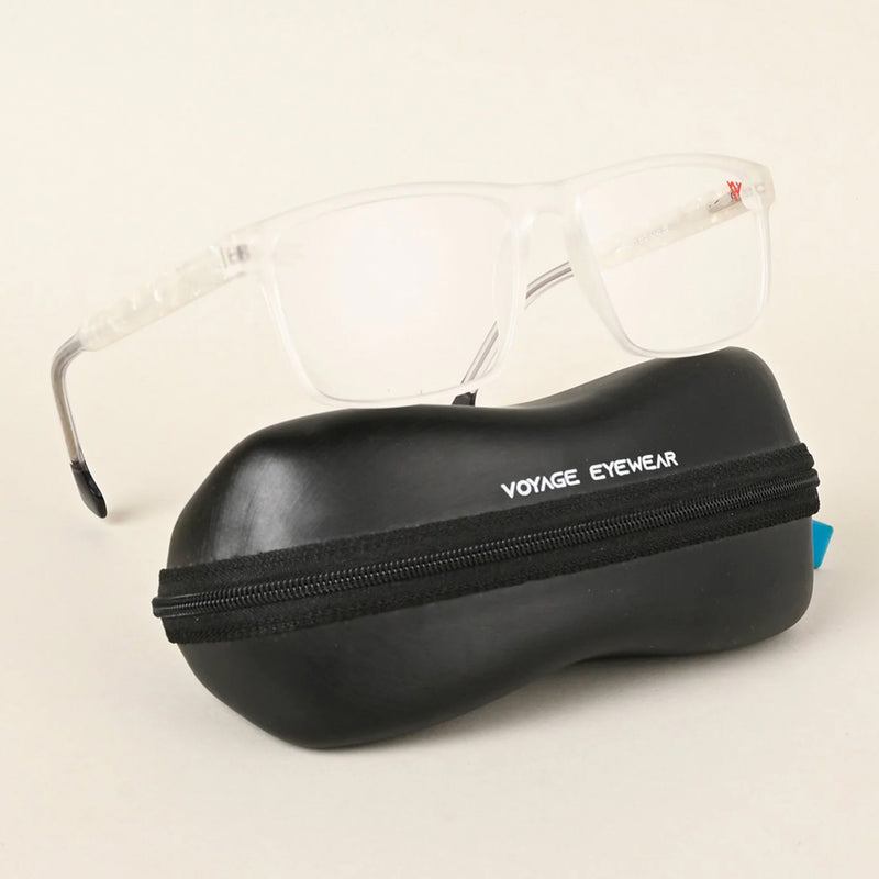 Voyage Transparent Square Eyeglasses for Men & Women (V42001MG4771-C7)