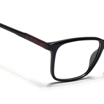 Voyage Shine Black Square Eyeglasses for Men & Women (V42002MG4772-C1)