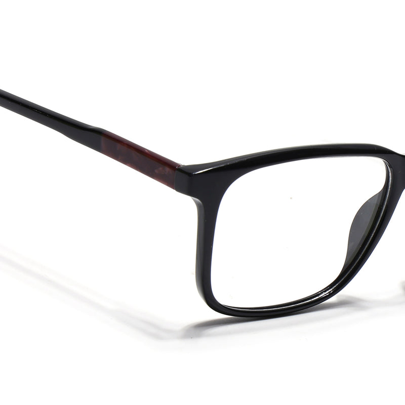 Voyage Shine Black Square Eyeglasses for Men & Women (V42002MG4772-C1)