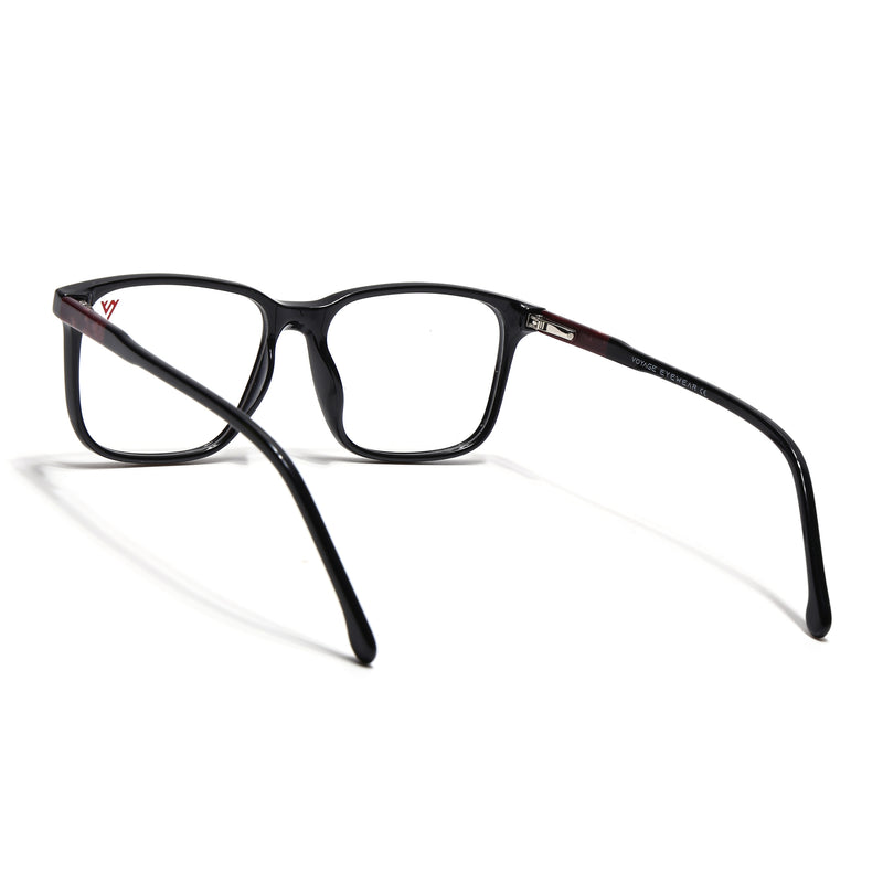 Voyage Shine Black Square Eyeglasses for Men & Women (V42002MG4772-C1)