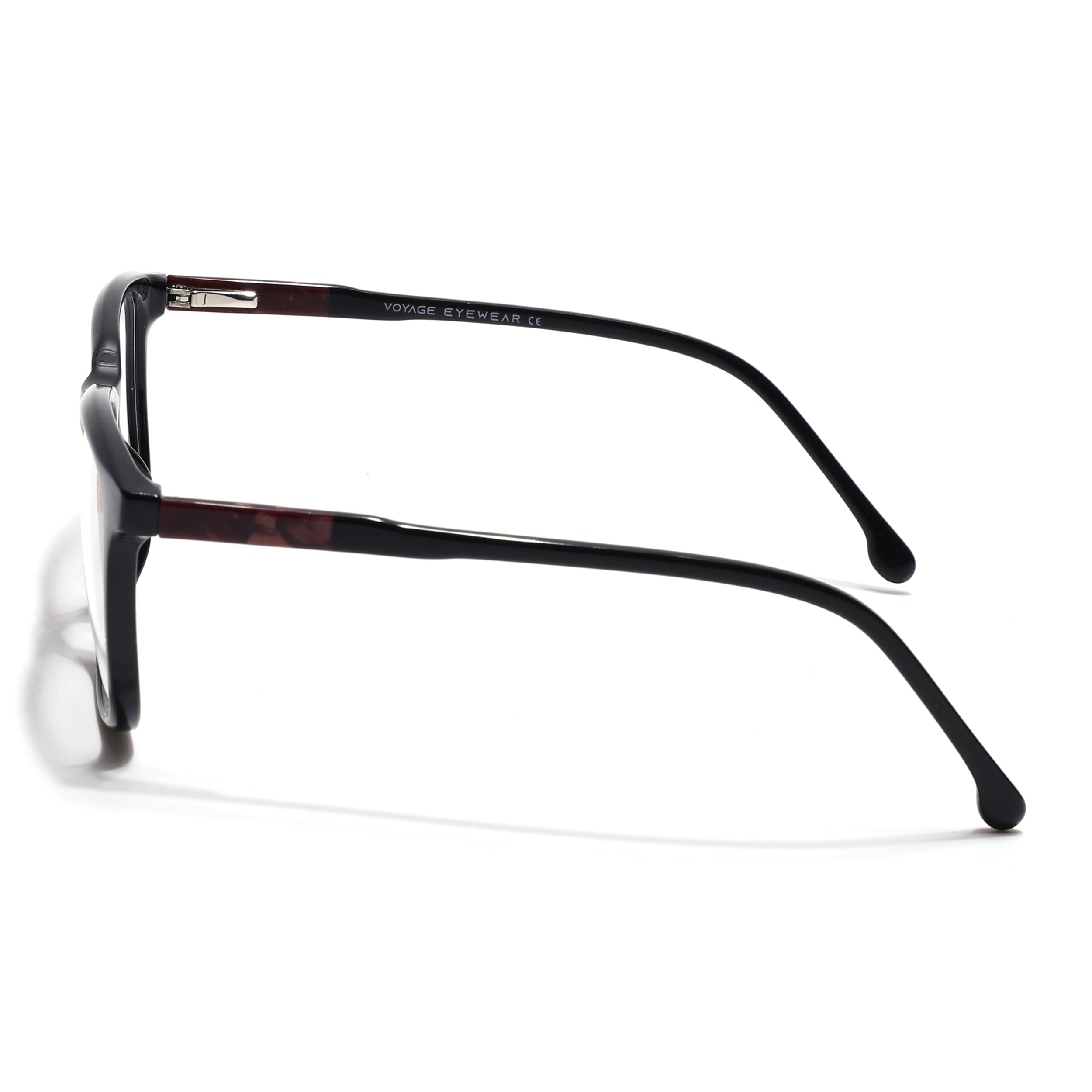 Voyage Shine Black Square Eyeglasses for Men & Women (V42002MG4772-C1)