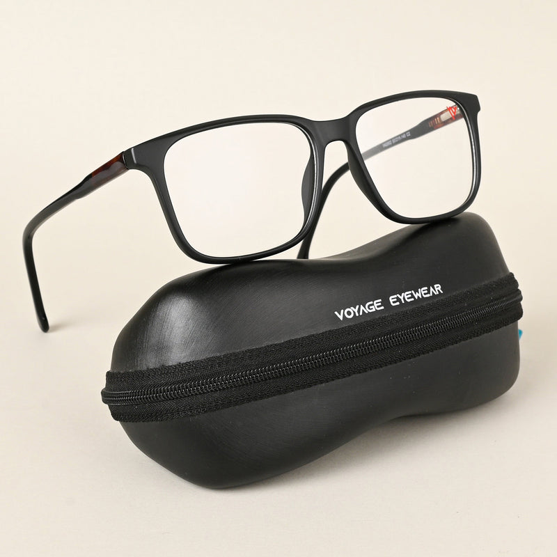 Voyage Matt Black Square Eyeglasses for Men & Women (V42002MG4773-C2)