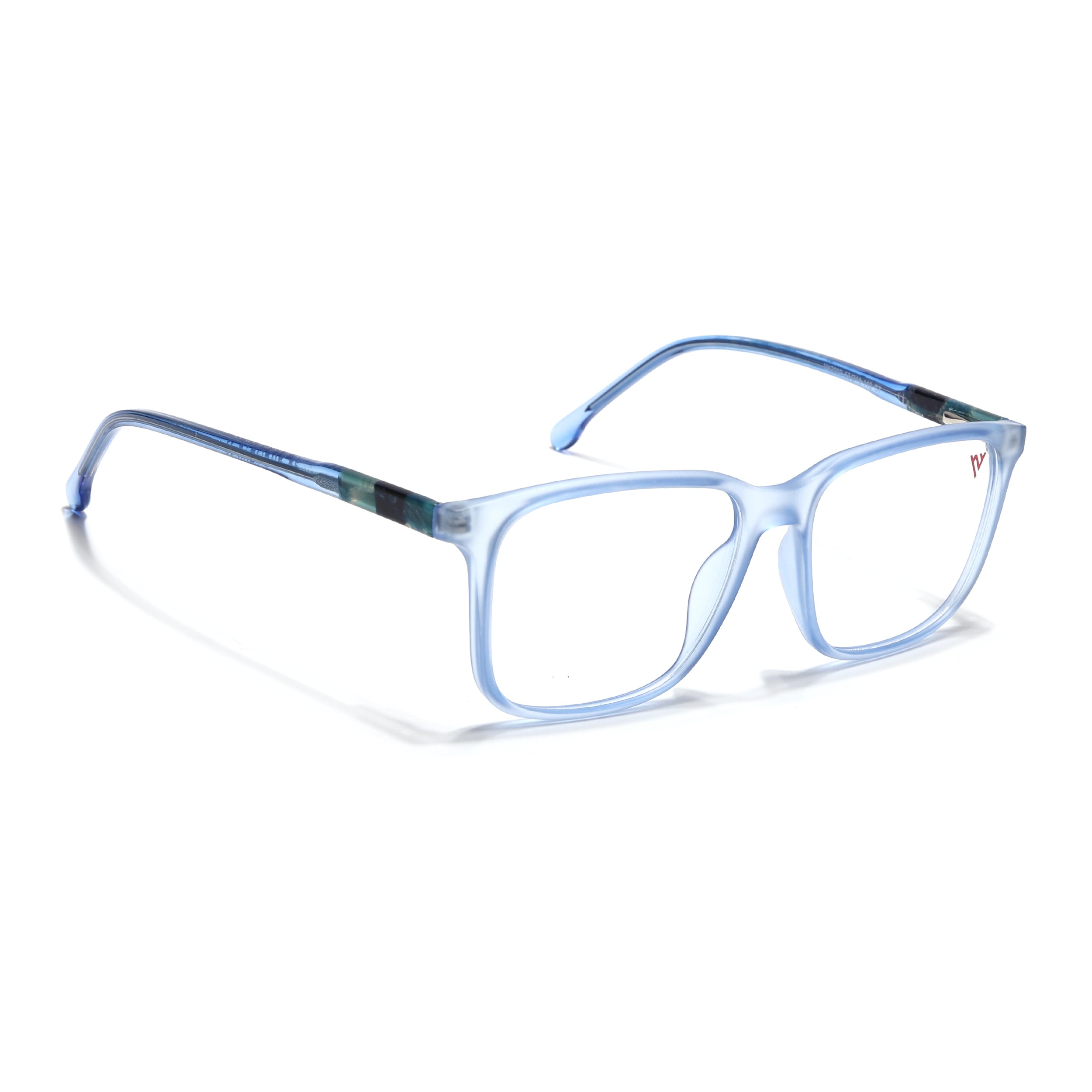 Voyage Transparent Blue Square Eyeglasses for Men & Women (V42002MG4776-C5)
