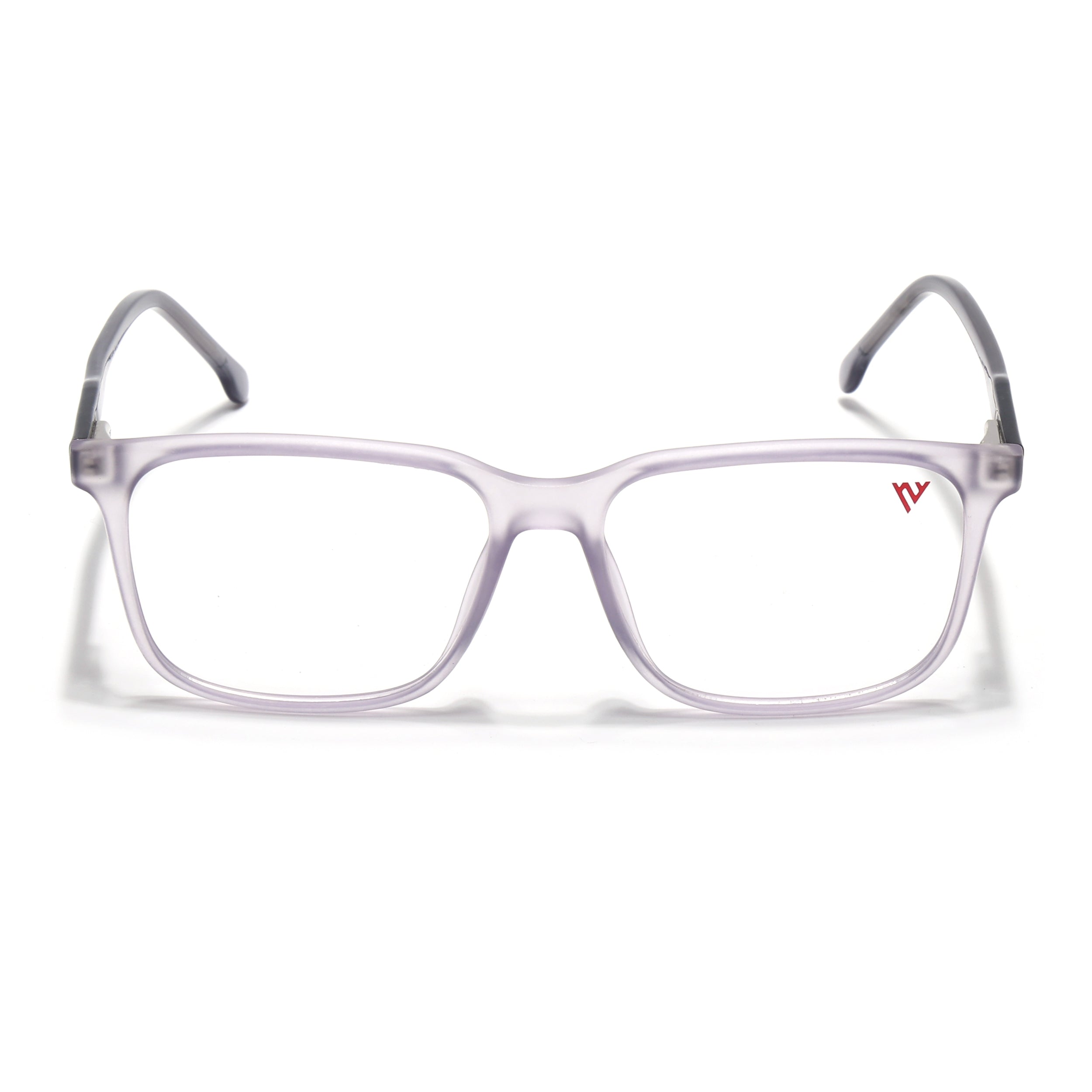Voyage Transparent Purple Square Eyeglasses for Men & Women (V42002MG4777-C6)