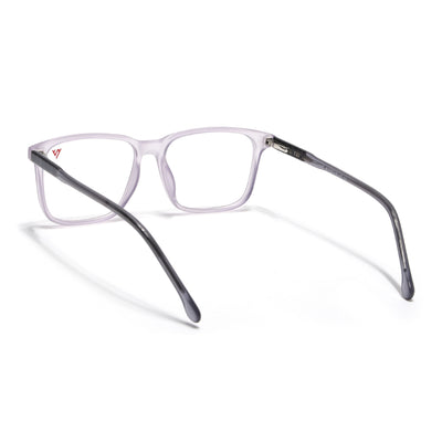 Voyage Transparent Purple Square Eyeglasses for Men & Women (V42002MG4777-C6)