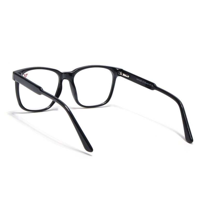 Voyage Shine Black Square Eyeglasses for Men & Women (V42003MG4779-C1)