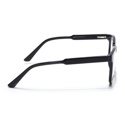Voyage Shine Black Square Eyeglasses for Men & Women (V42003MG4779-C1)