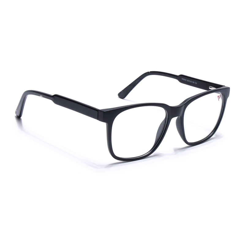 Voyage Matt Black Square Eyeglasses for Men & Women (V42003MG4780-C2)