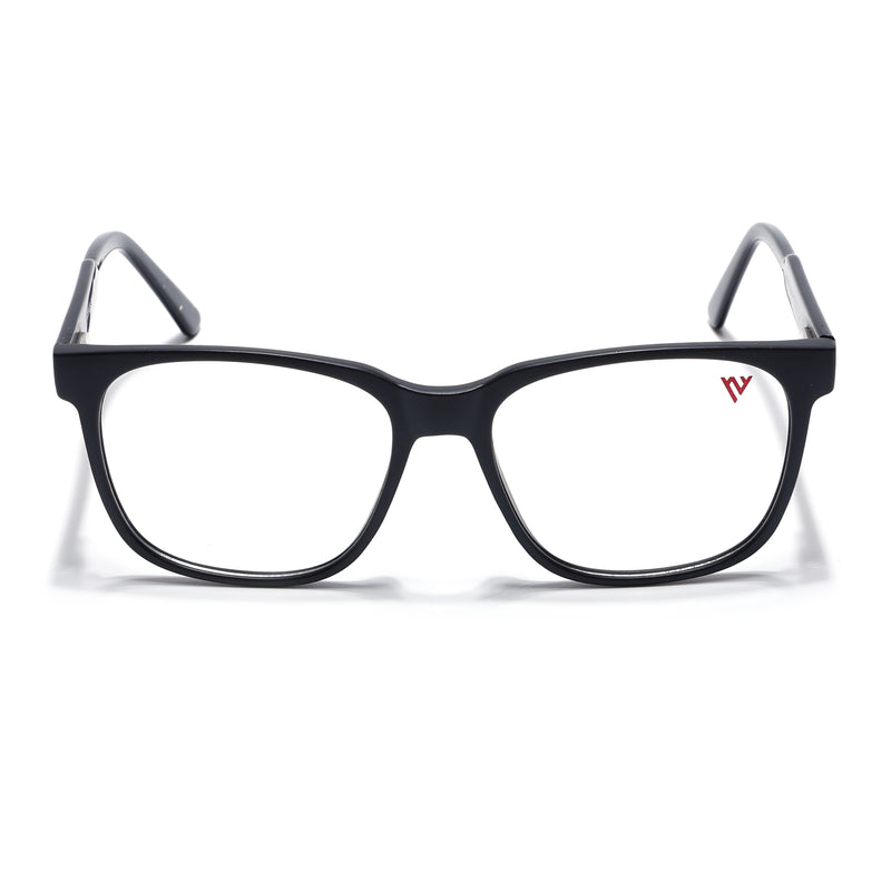 Voyage Matt Black Square Eyeglasses for Men & Women (V42003MG4780-C2)