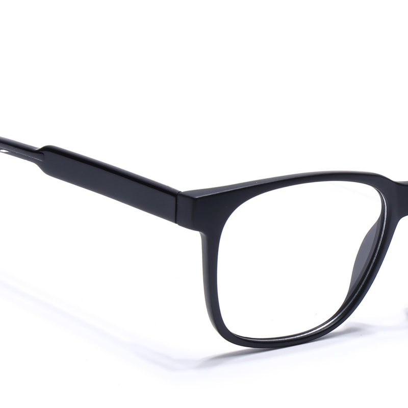 Voyage Matt Black Square Eyeglasses for Men & Women (V42003MG4780-C2)