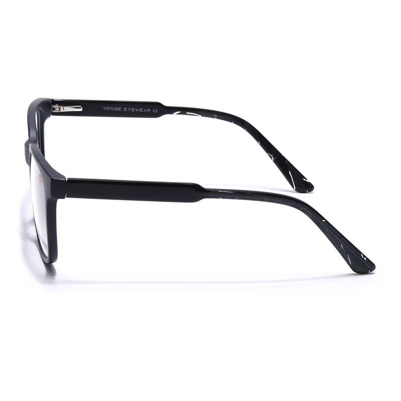 Voyage Matt Black Square Eyeglasses for Men & Women (V42003MG4780-C2)