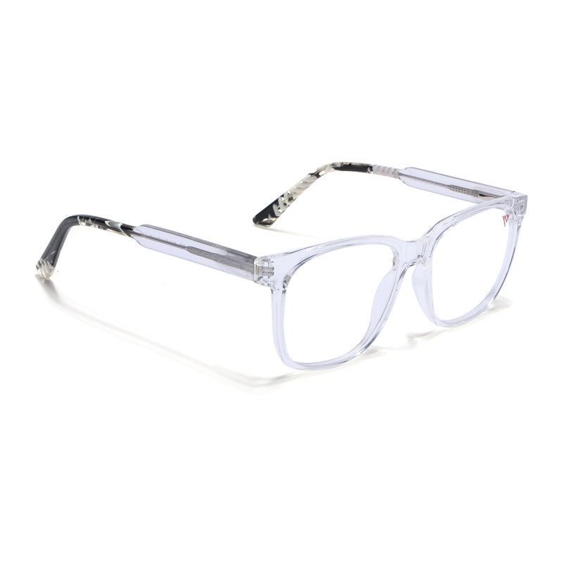 Voyage Transparent & Black Square Eyeglasses for Men & Women (V42003MG4781-C3)