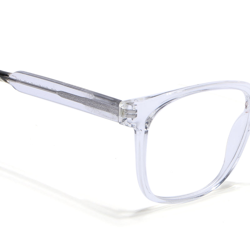 Voyage Transparent & Black Square Eyeglasses for Men & Women (V42003MG4781-C3)