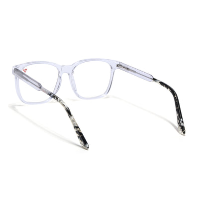 Voyage Transparent & Black Square Eyeglasses for Men & Women (V42003MG4781-C3)