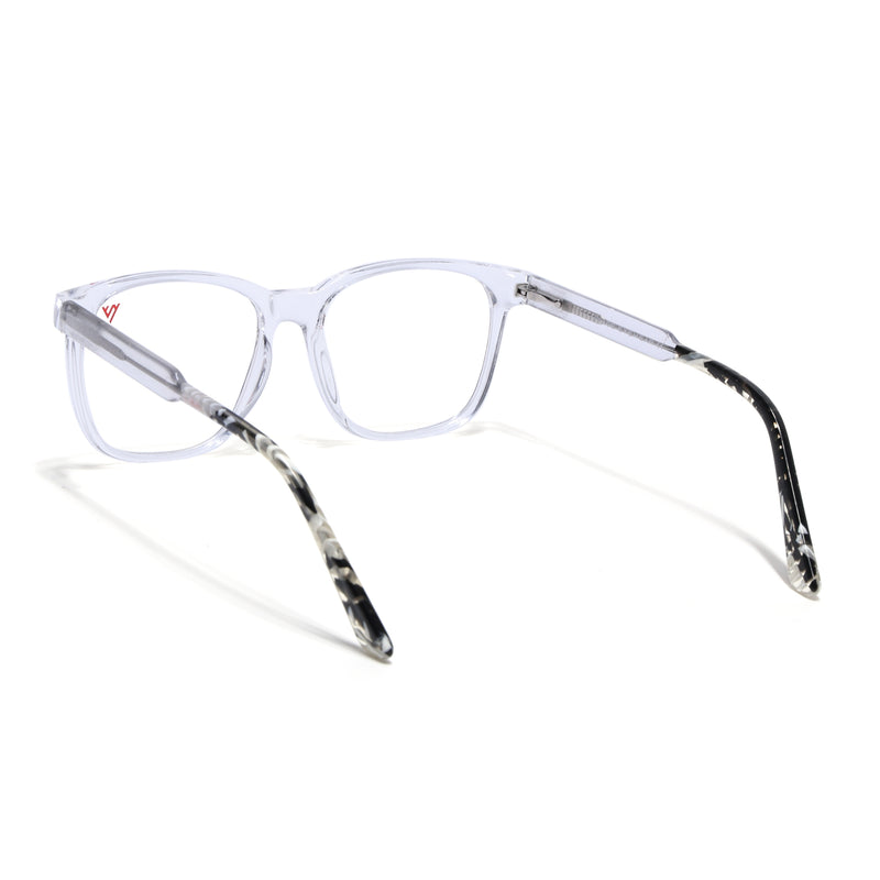 Voyage Transparent & Black Square Eyeglasses for Men & Women (V42003MG4781-C3)